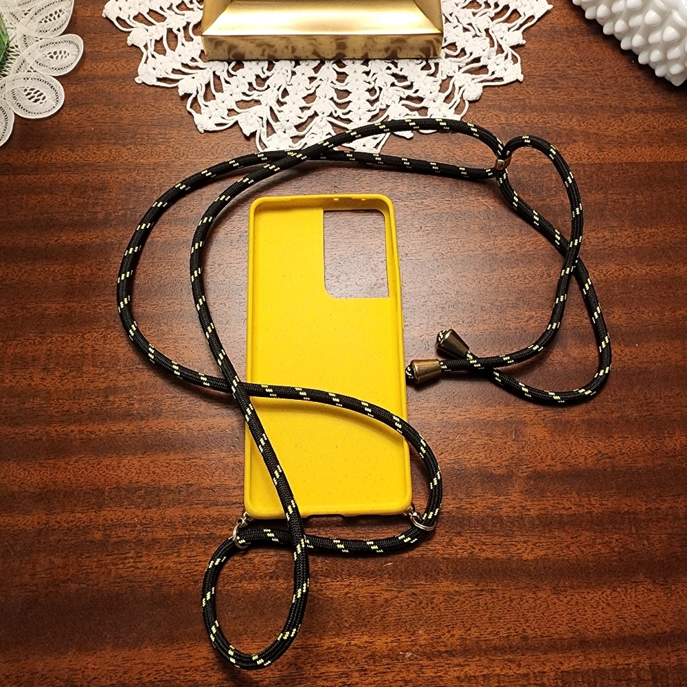 Samsung Galaxy S21 Ultra Soft TPU Phone Case with Hanging Adjustable Strap